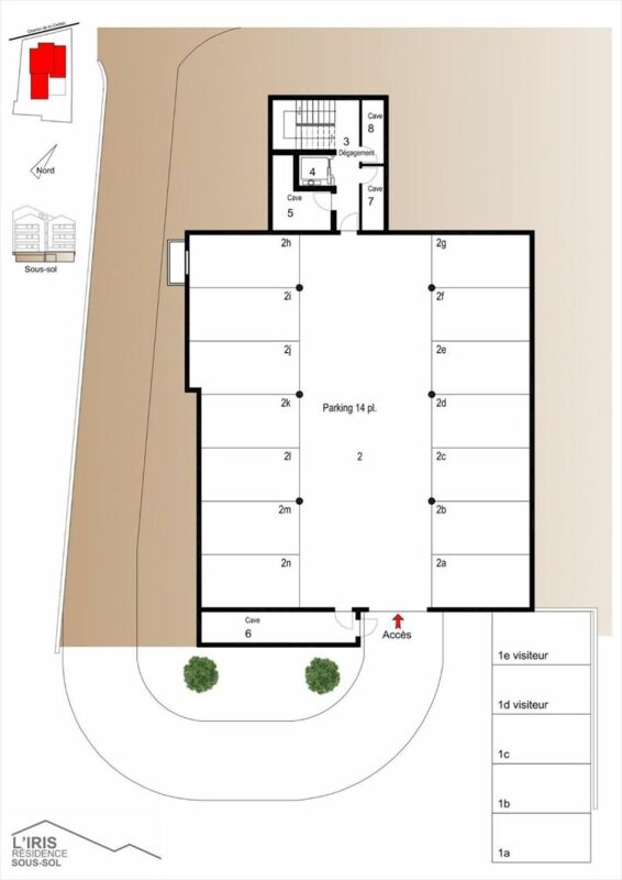 Tiefgaragen- und Kellergeschoss-Plan