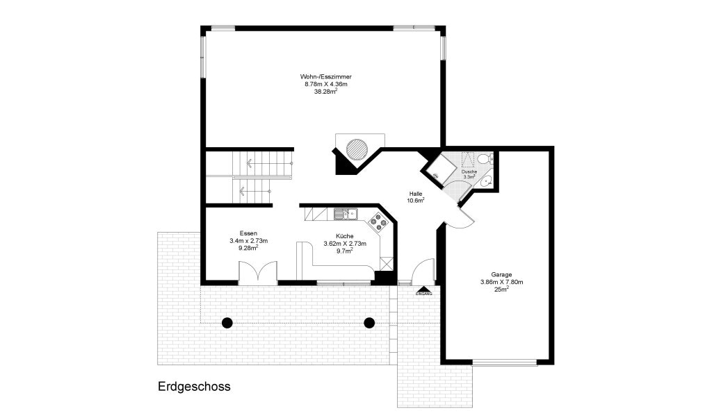 Erdgeschoss-Grundriss