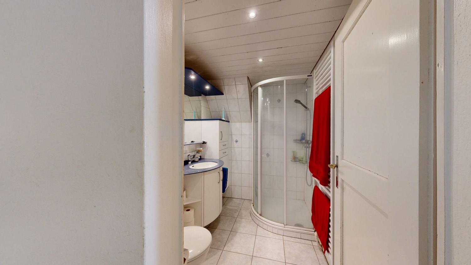 Kleines Badezimmer mit Dusche
