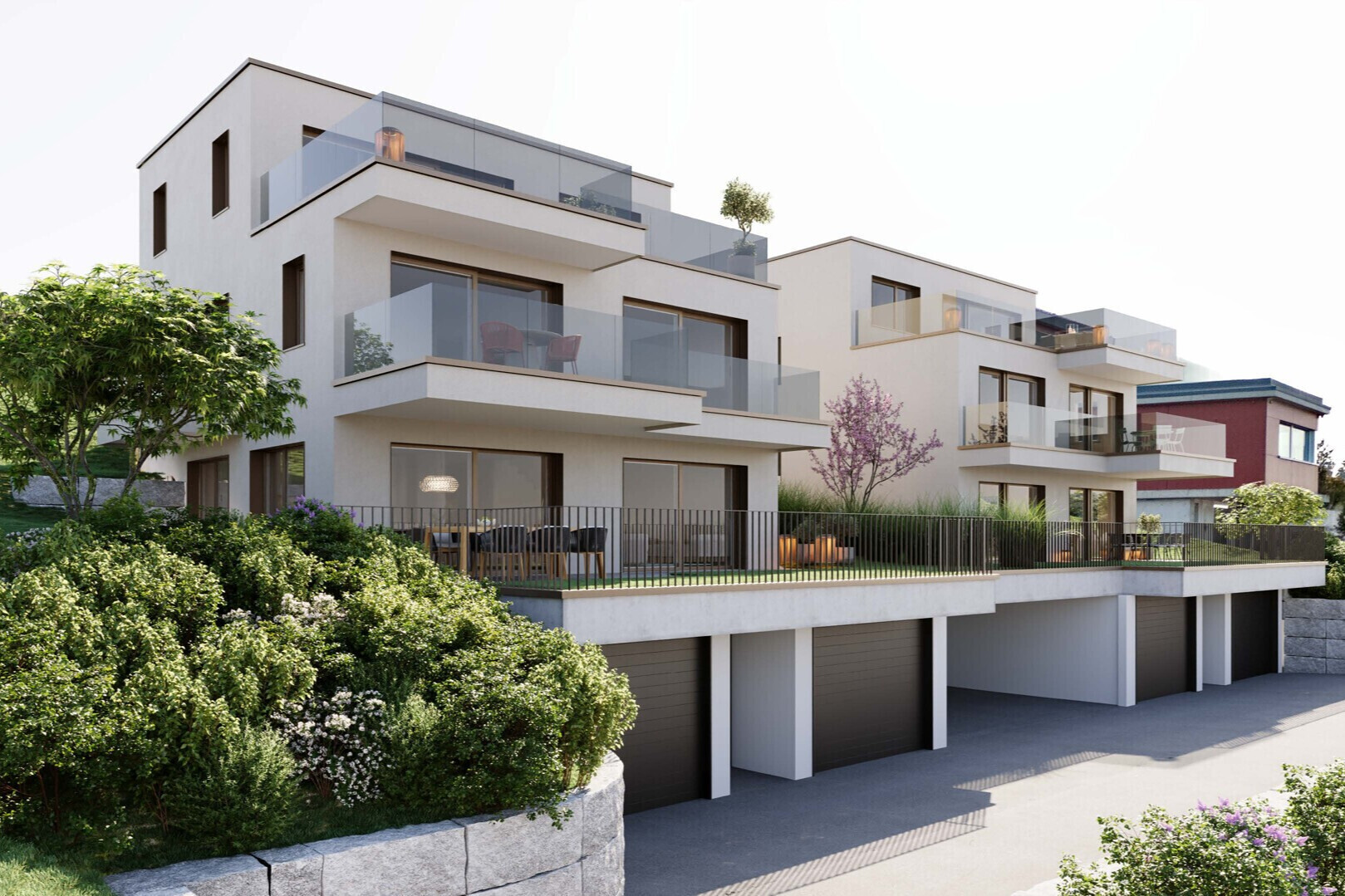Moderne Terrassen-Mehrfamilienanlage
