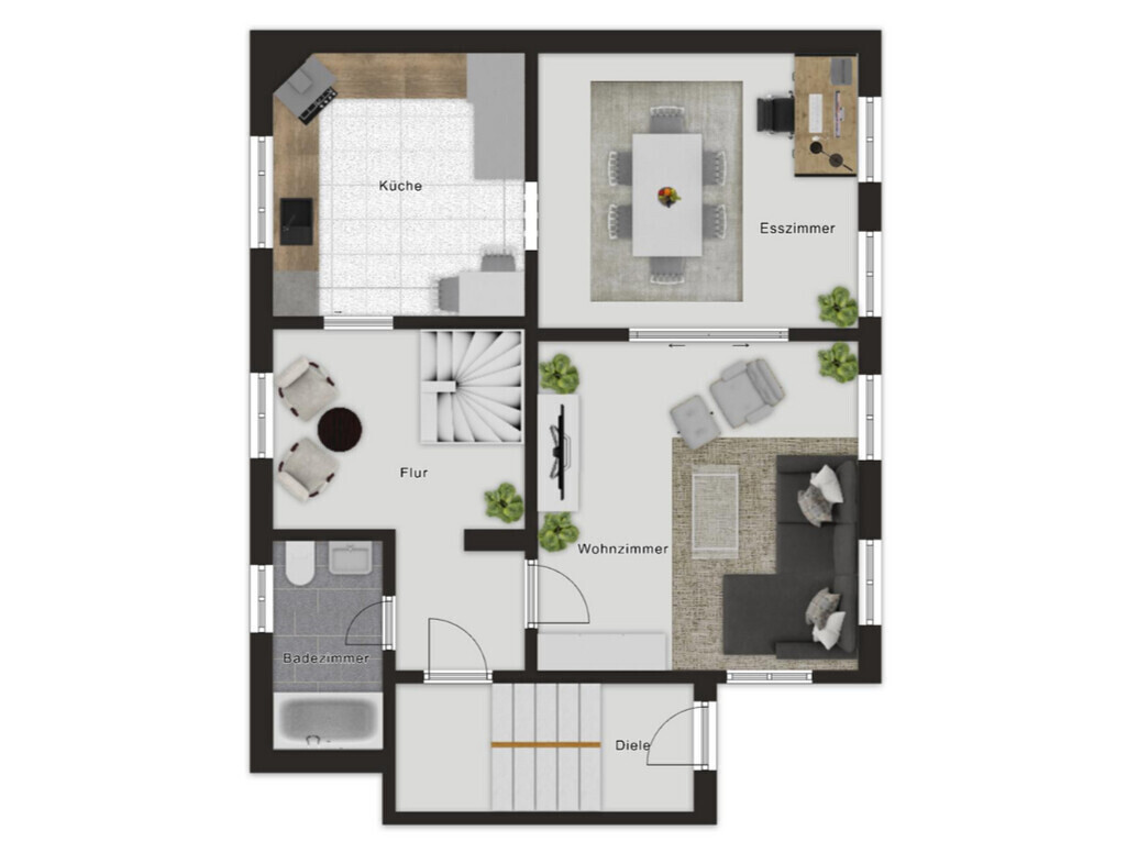 Grundriss einer Wohnung