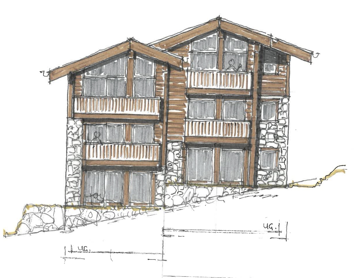 Erstwohnsitz | Neubau am Stalden | 3.5 Attika-Wohnung | 2.OG West – Zermatt