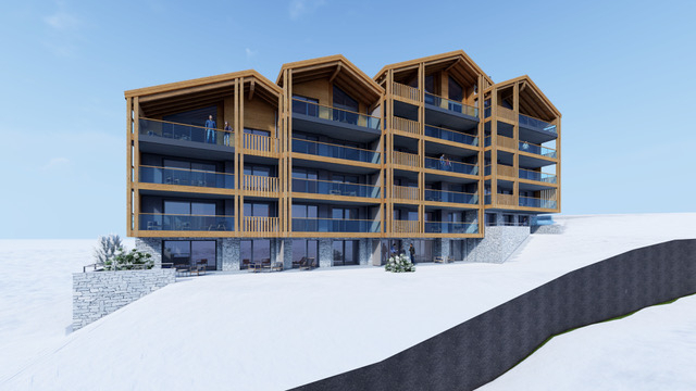 Moderne Holzresidenz am Hang