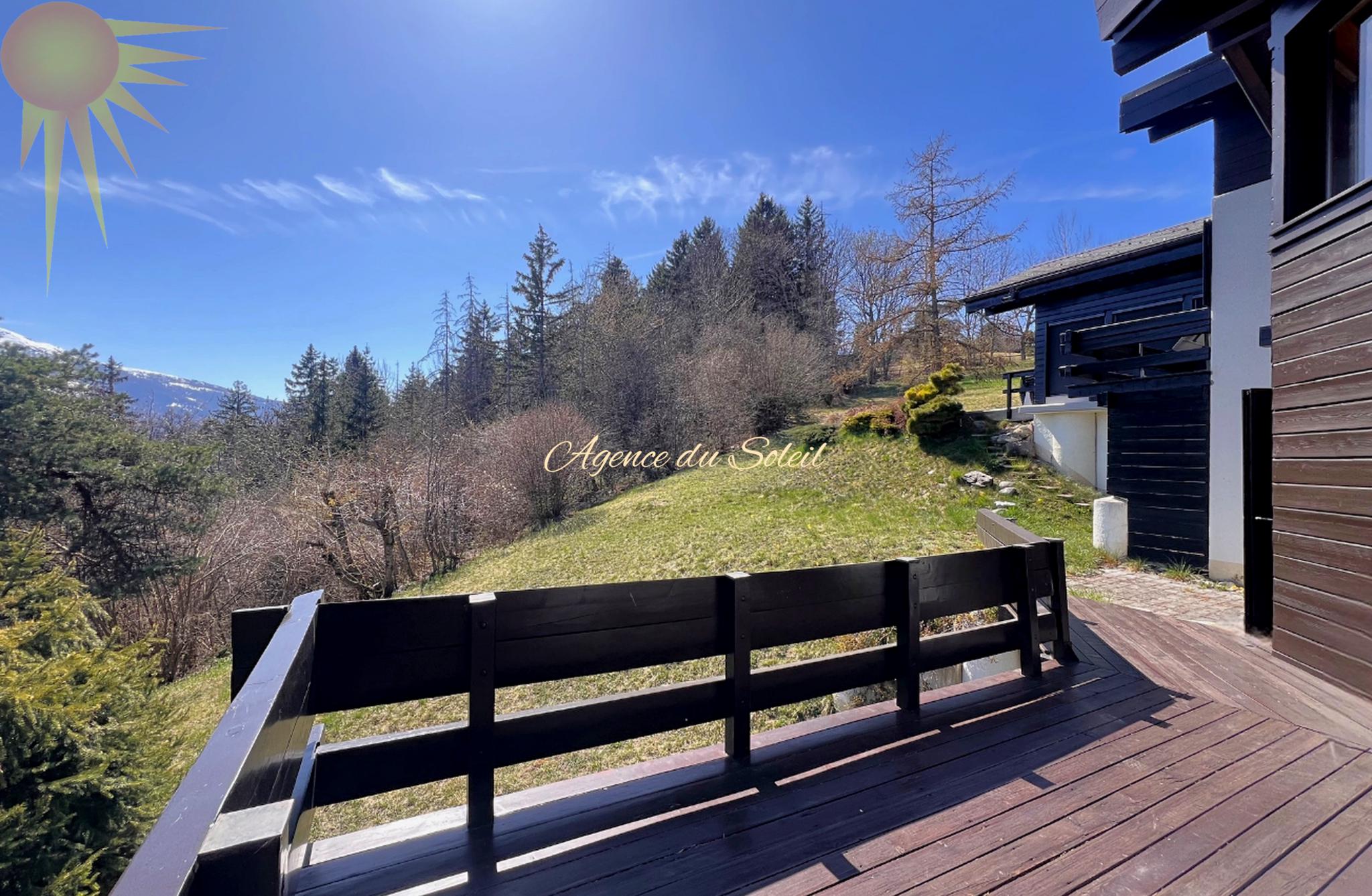 Balkon mit Alpenblick