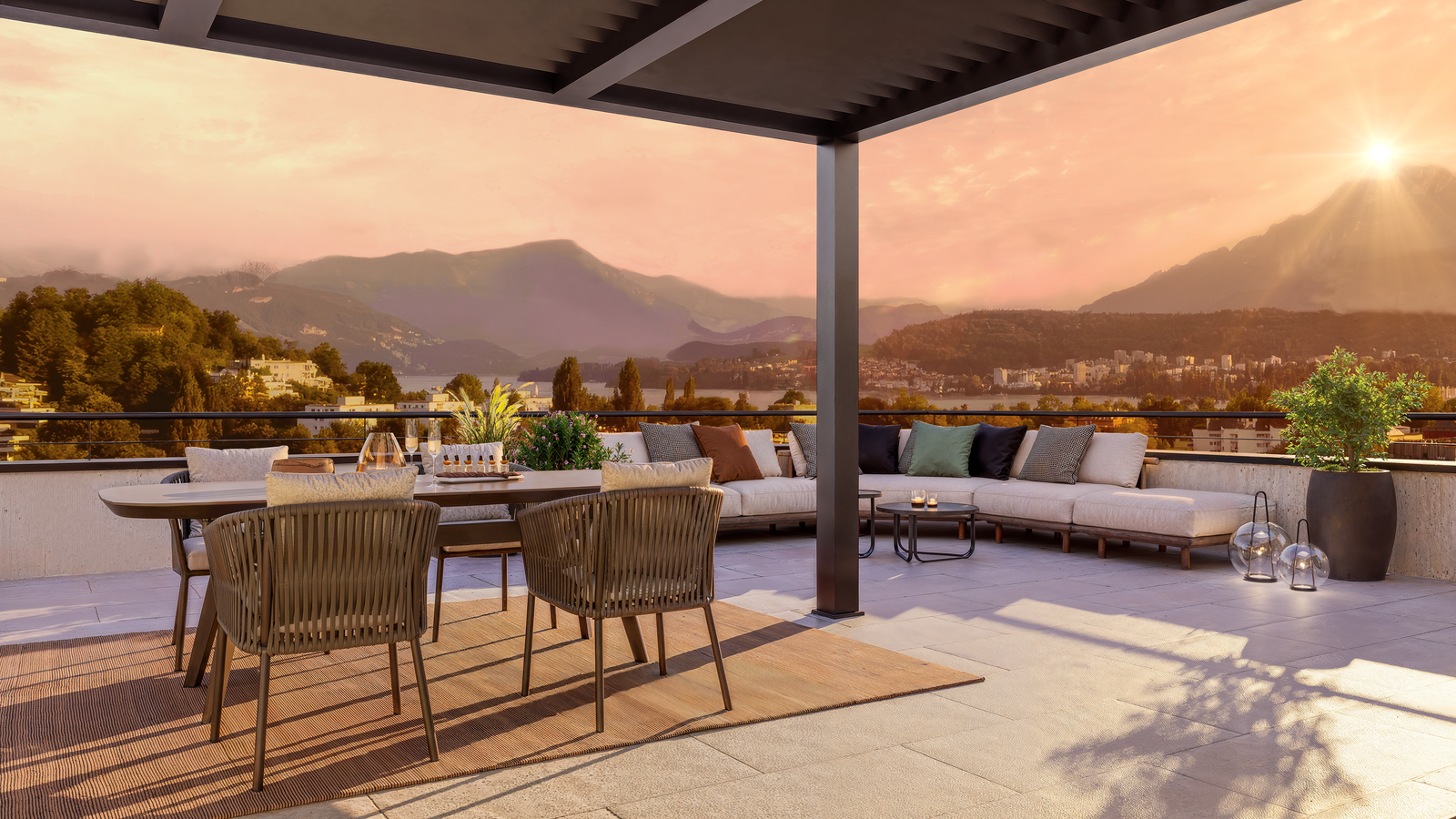 Rooftop Living mit traumhafter See- und Bergsicht – Luzern