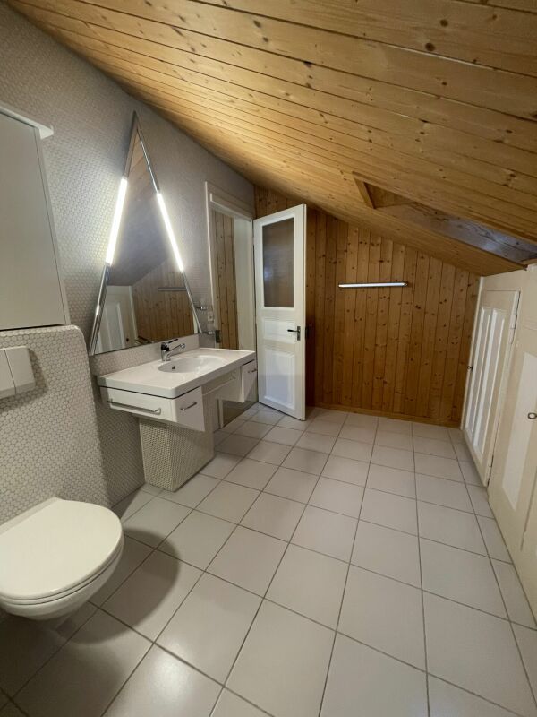 Dachbad mit WC und Waschtisch