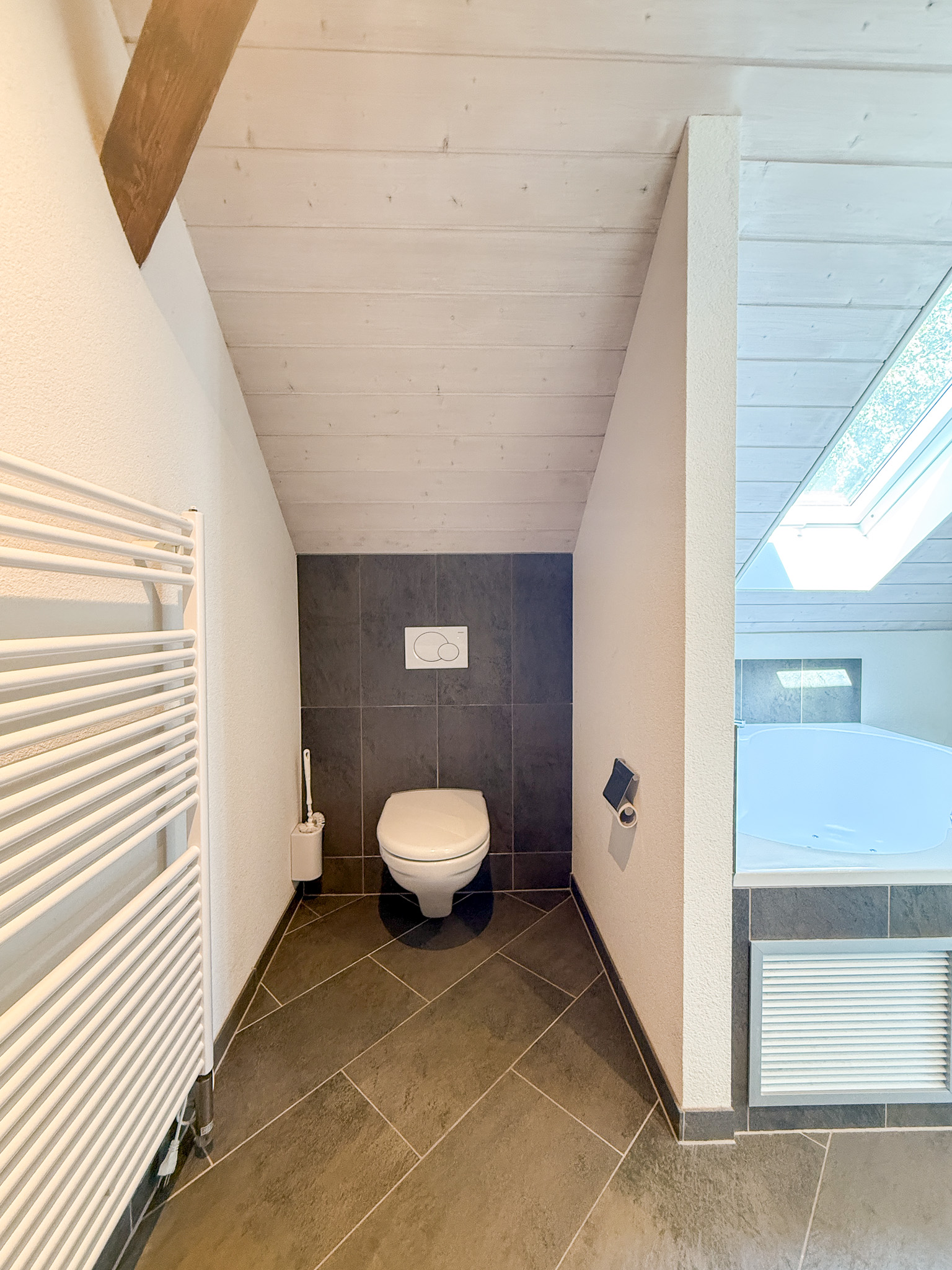 Kleines WC unter Dachschräge