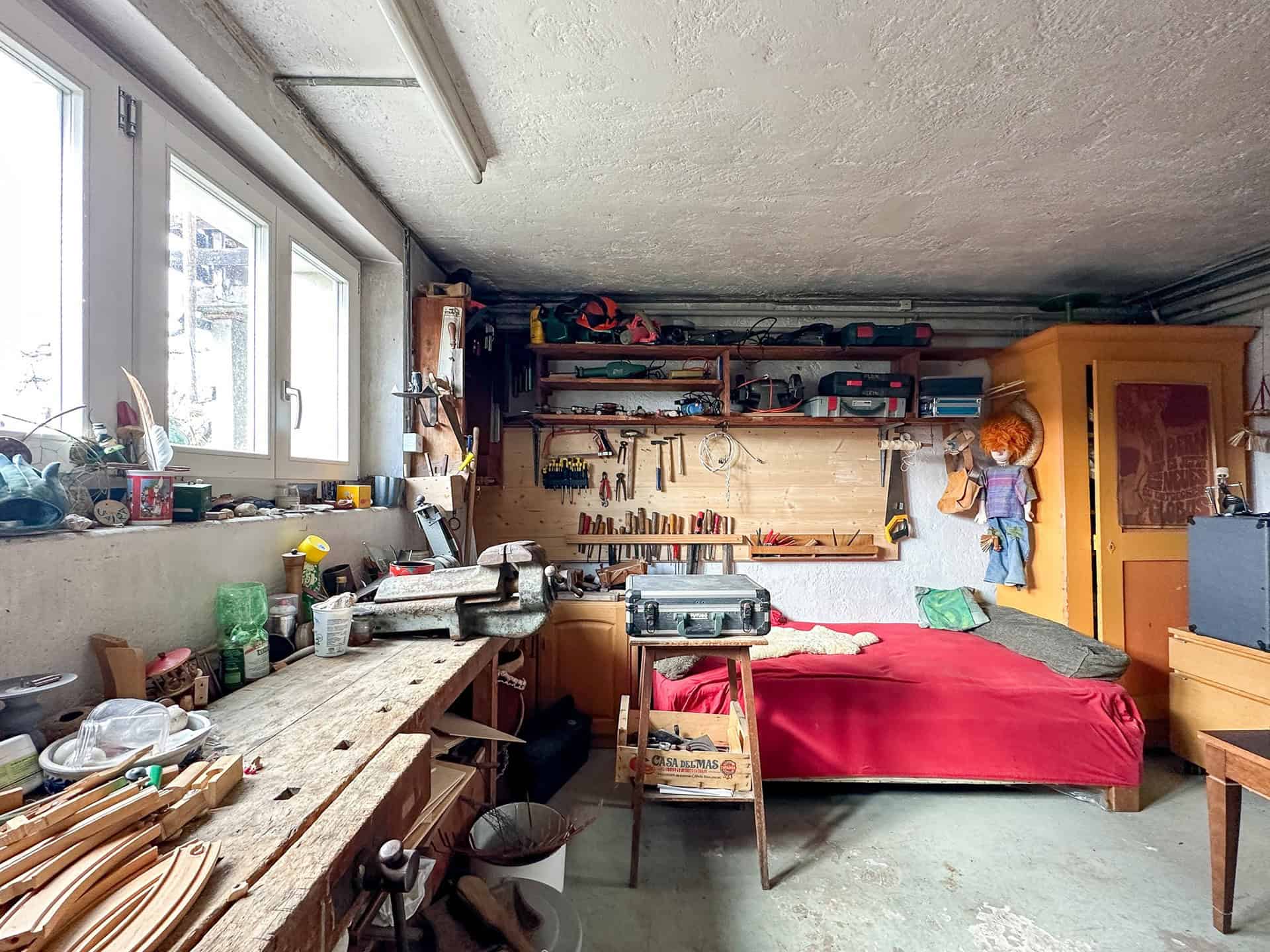 Werkstatt- bzw. Hobbyraum im Dachgeschoss