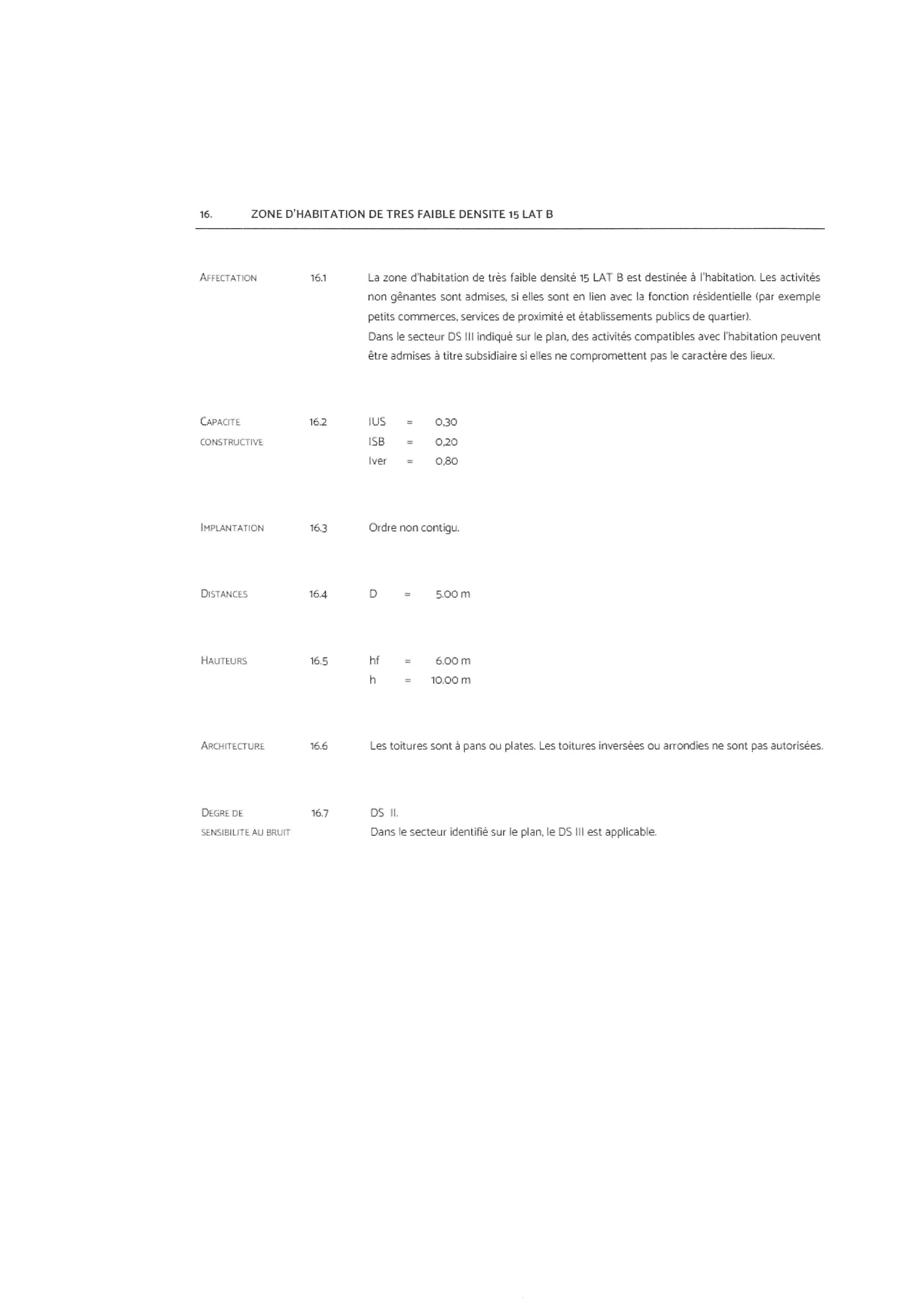 Dokumentenseite mit Bebauungsvorschriften
