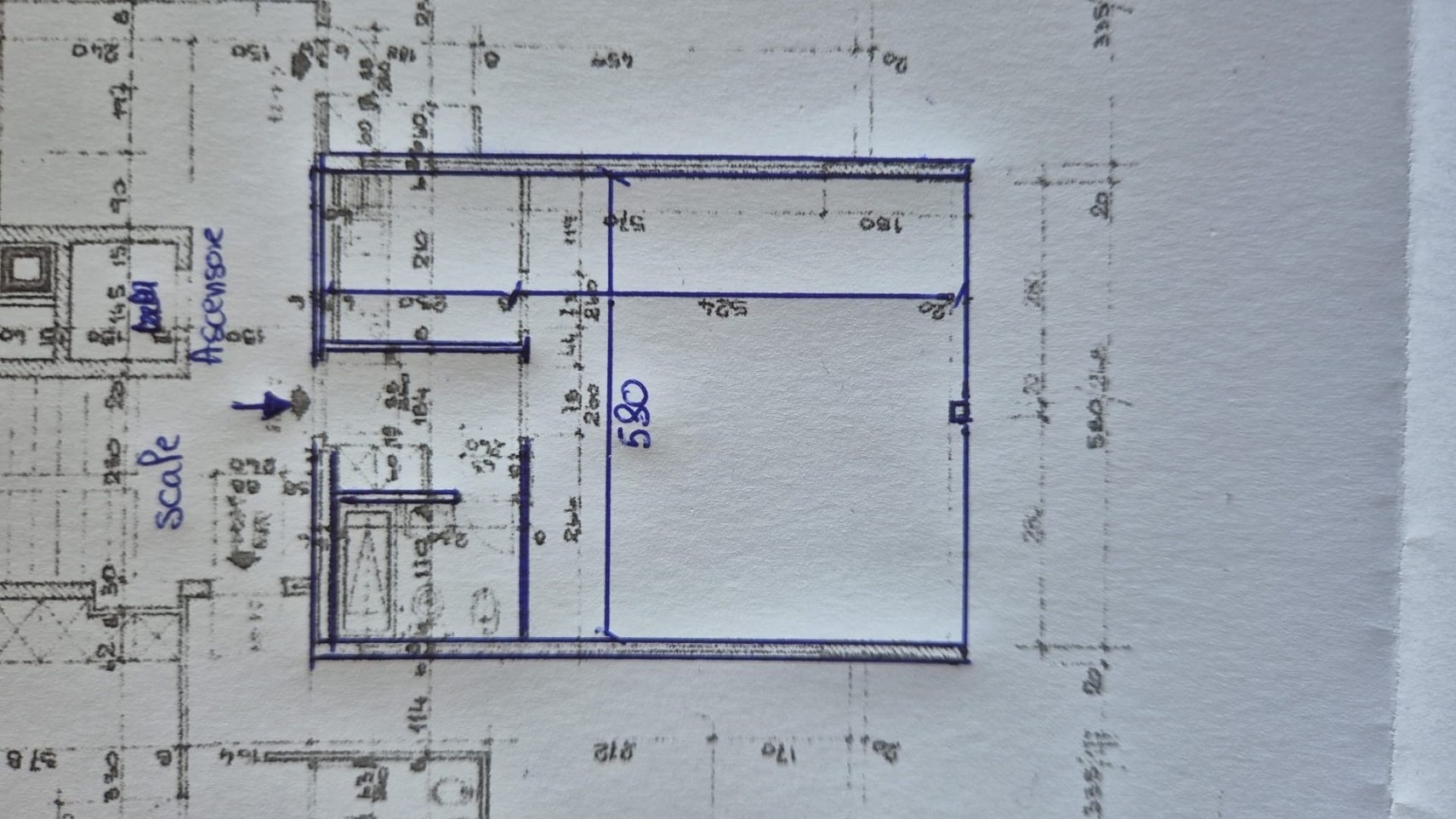 Grundriss eines kleinen Wohnbereichs