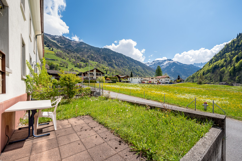 Balkon/Terrasse mit Alpenblick