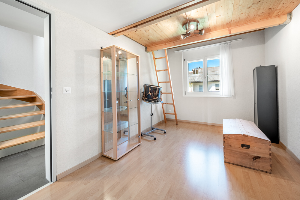 Ausgebauter Dachraum mit Holzdecke