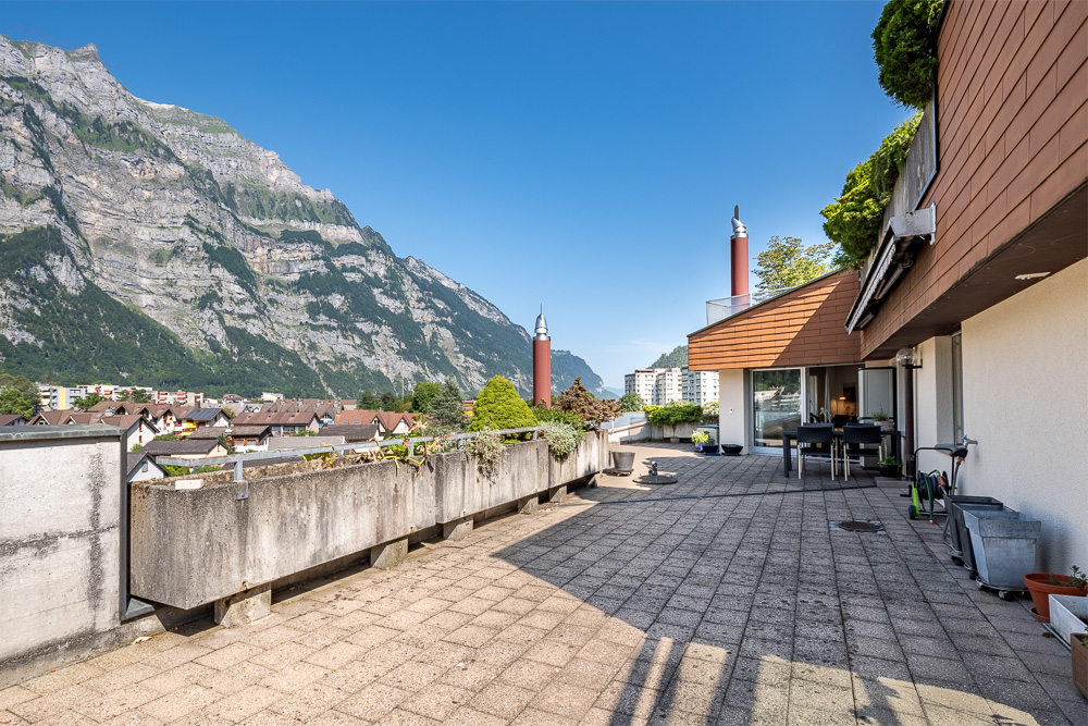 Terrasse mit Bergblick