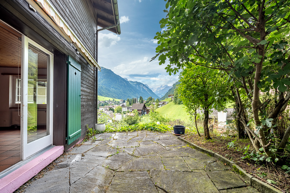 Terrasse mit Bergblick