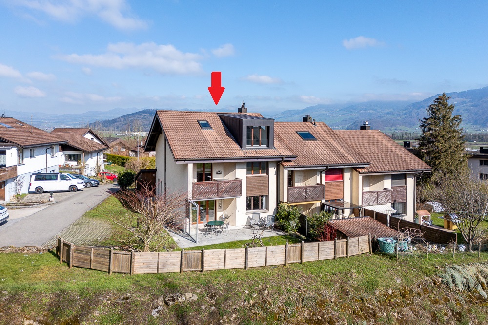 Wohnhaus mit Blick auf die Berge