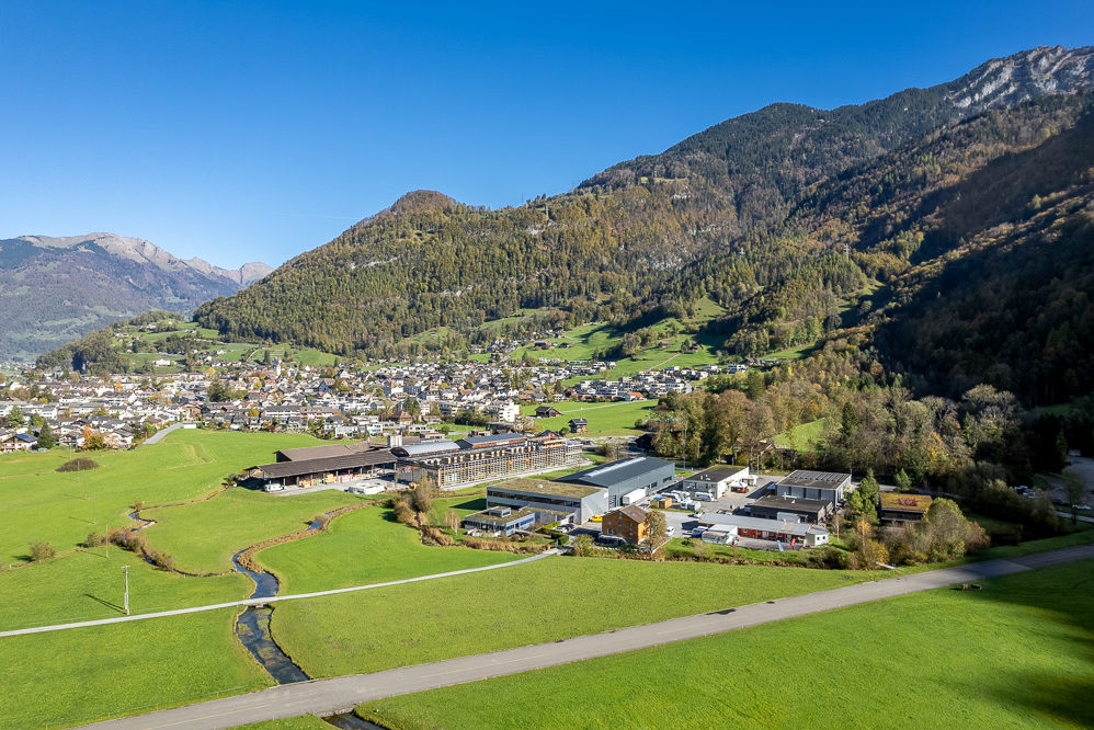 Alpenpanorama über ein Tal
