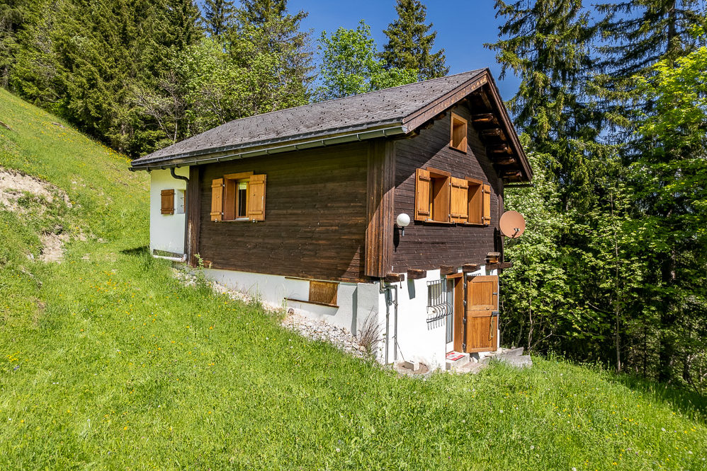 Alpenhütte am Hang