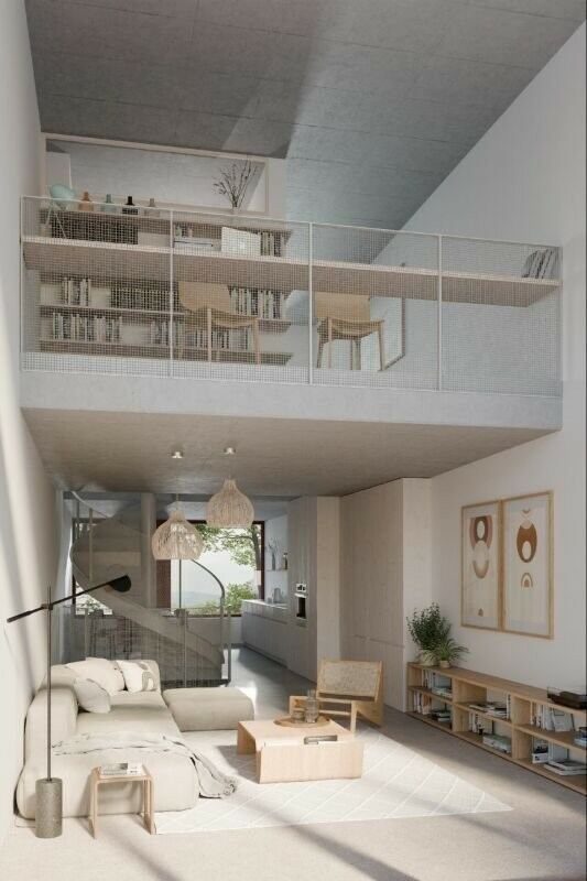 Modernes Wohninterieur mit Galerie