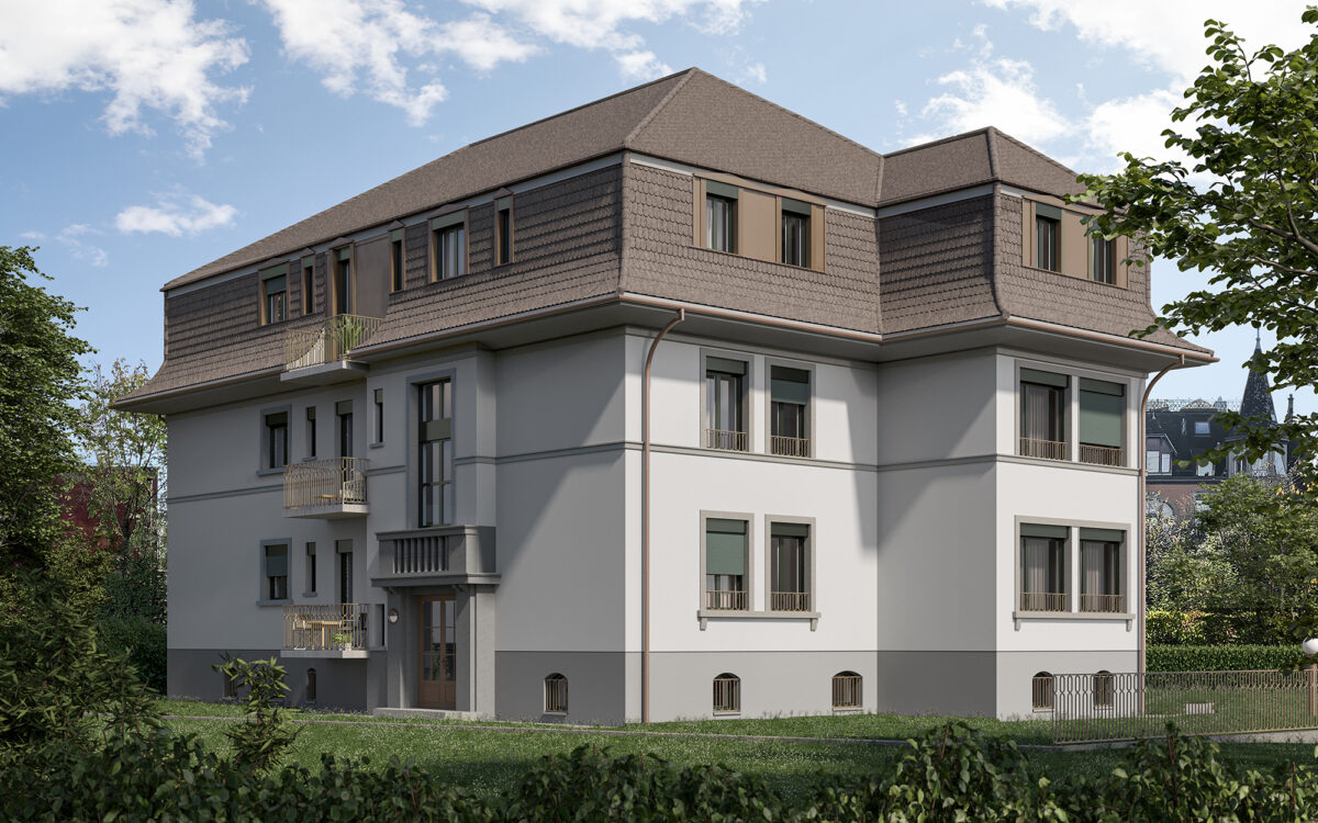 Mehrfamilienhaus mit Mansarddach