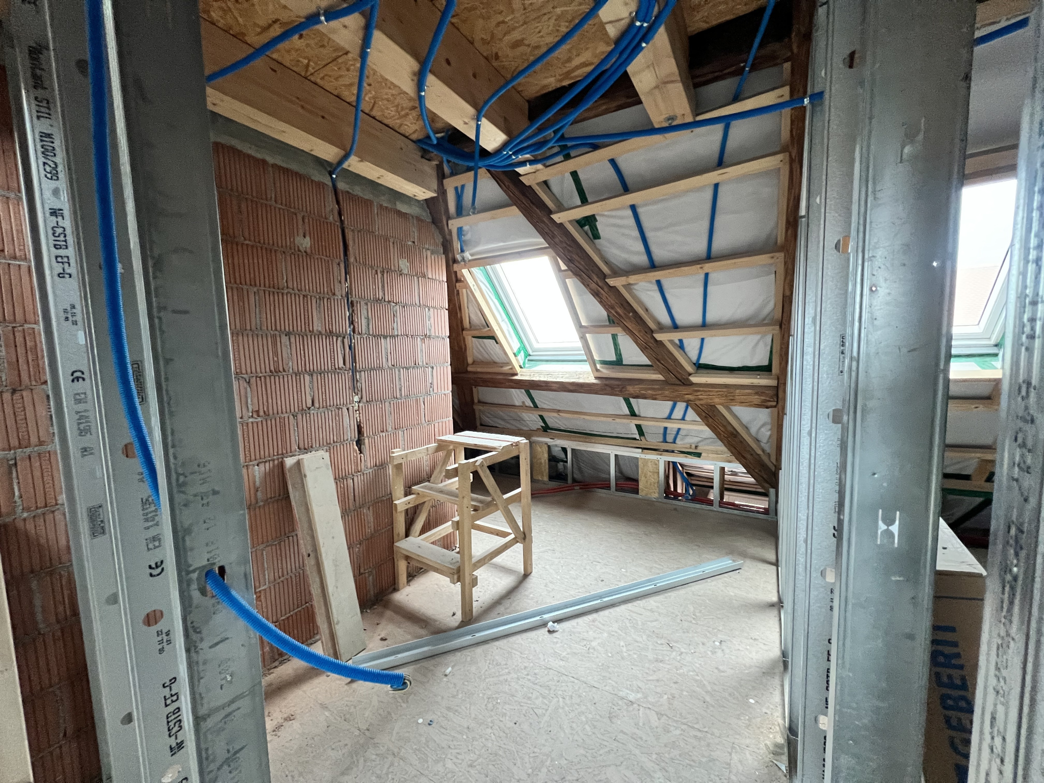 Dachgeschoss im Rohbau