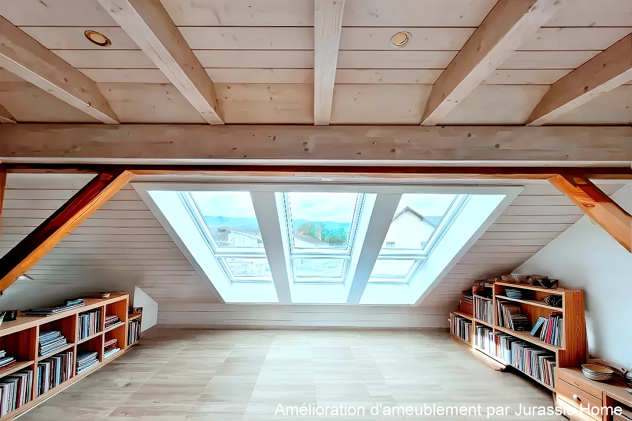Ausgebauter Dachboden mit Dachfenstern