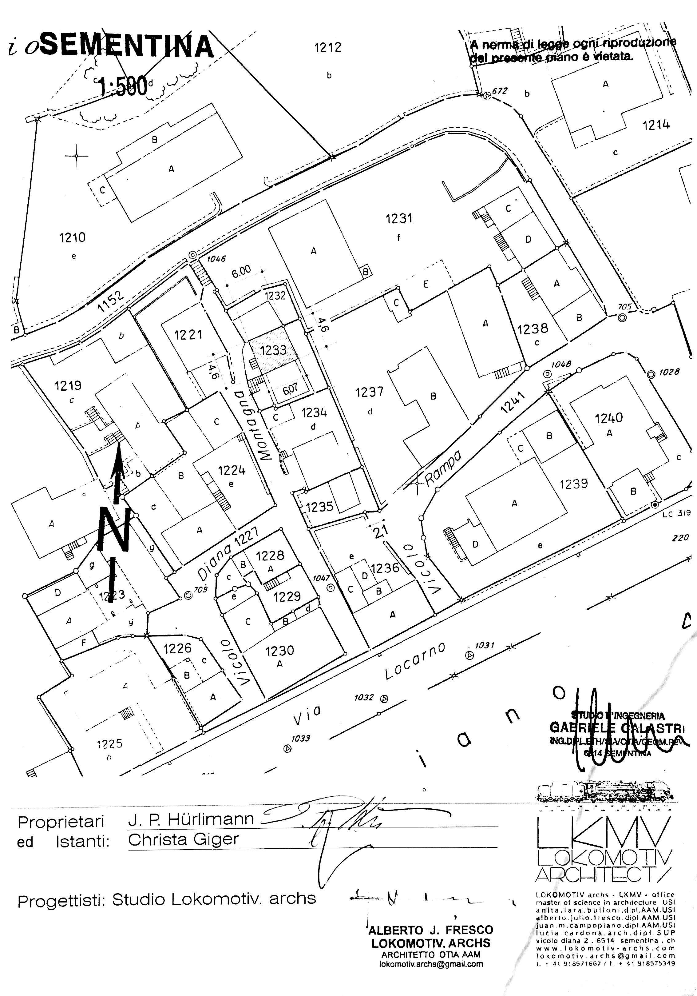 Kataster-/Lageplan mit Grundstücksgrenzen
