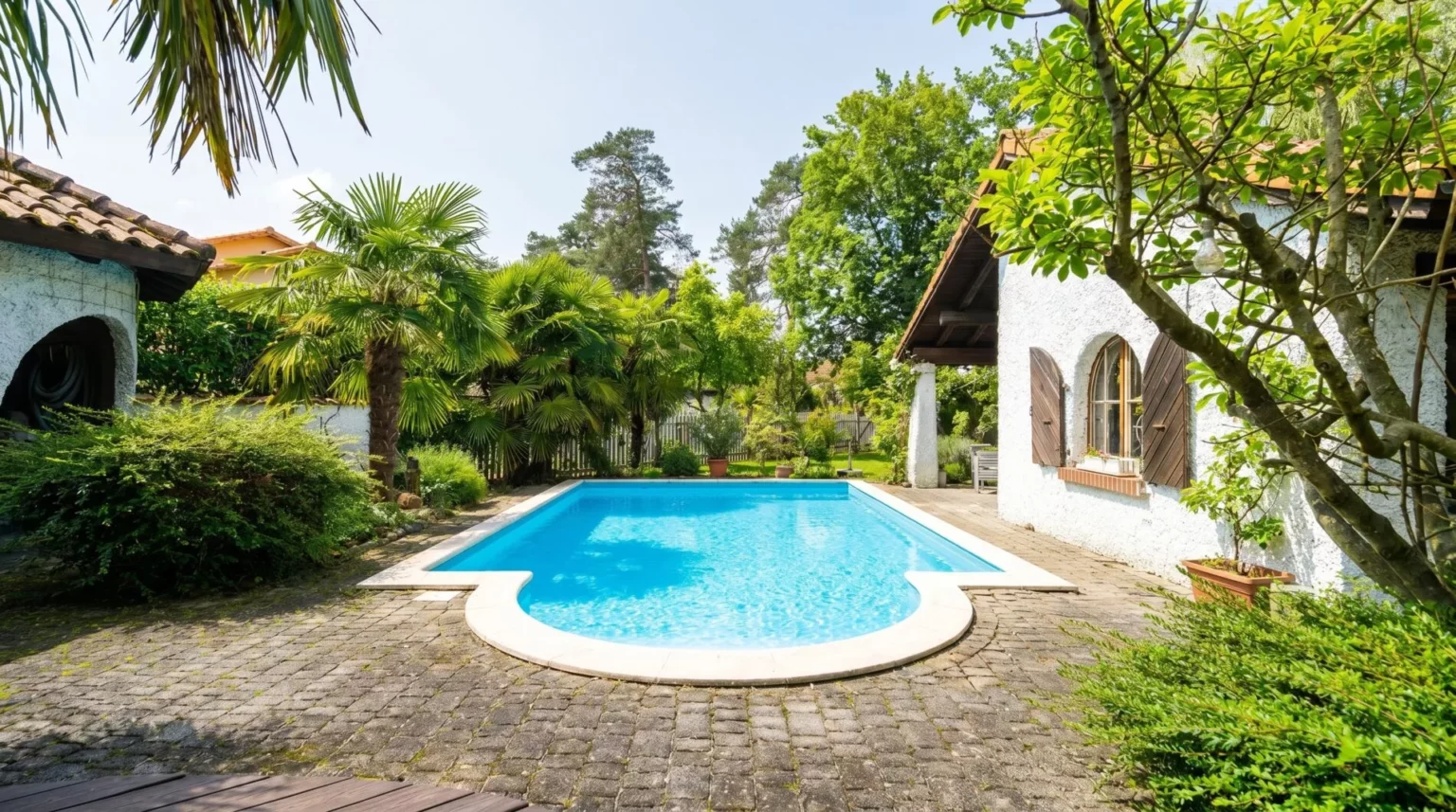 Pool im mediterranen Garten