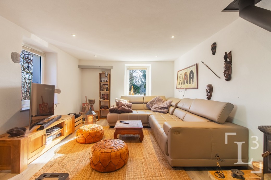 Modernes Wohnzimmer mit Ecksofa