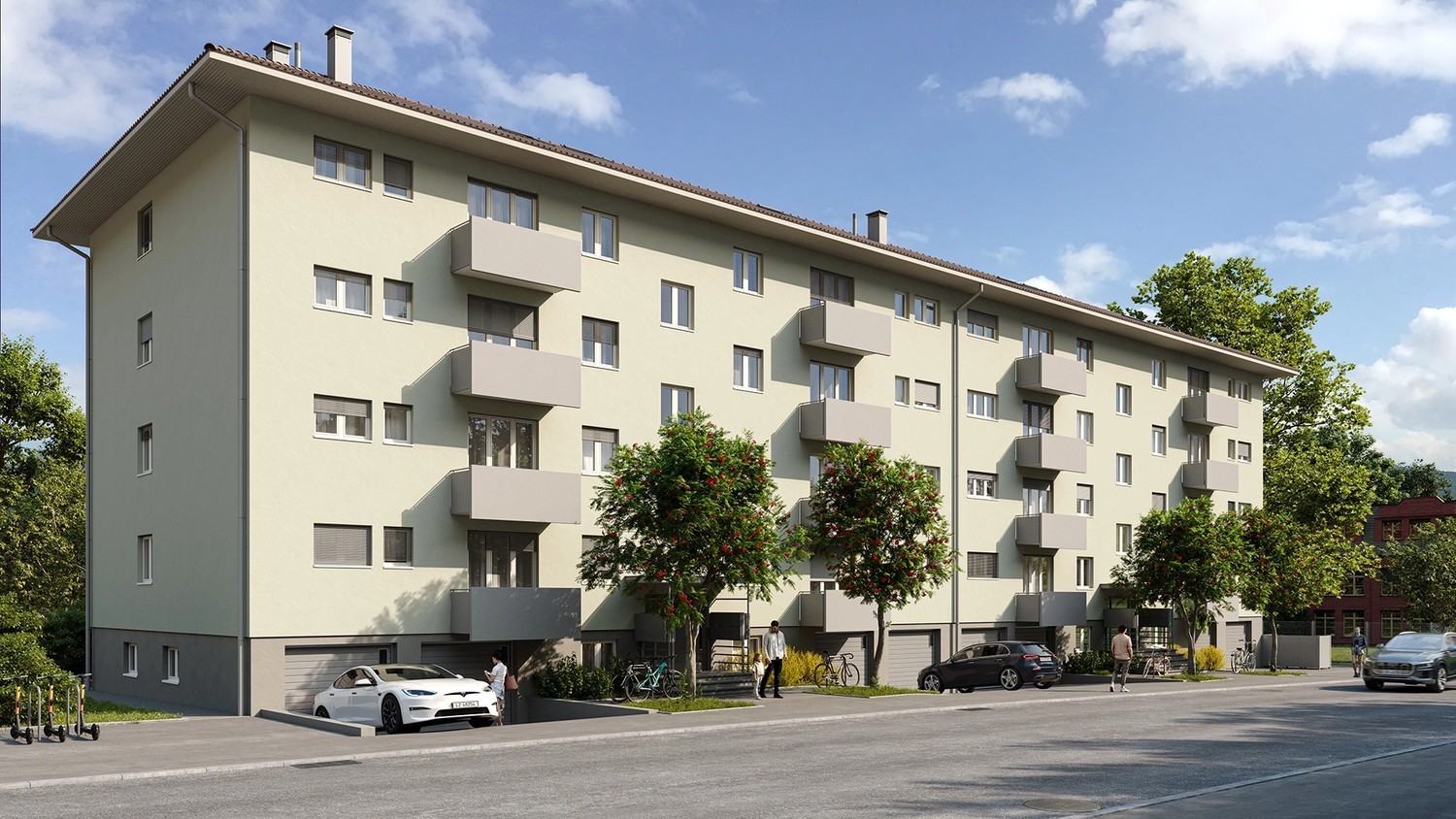 Mehrfamilienhaus mit Balkonen