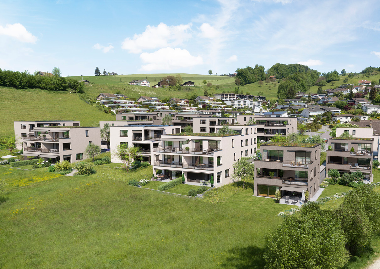 Wohnanlage in grüner Hügellage