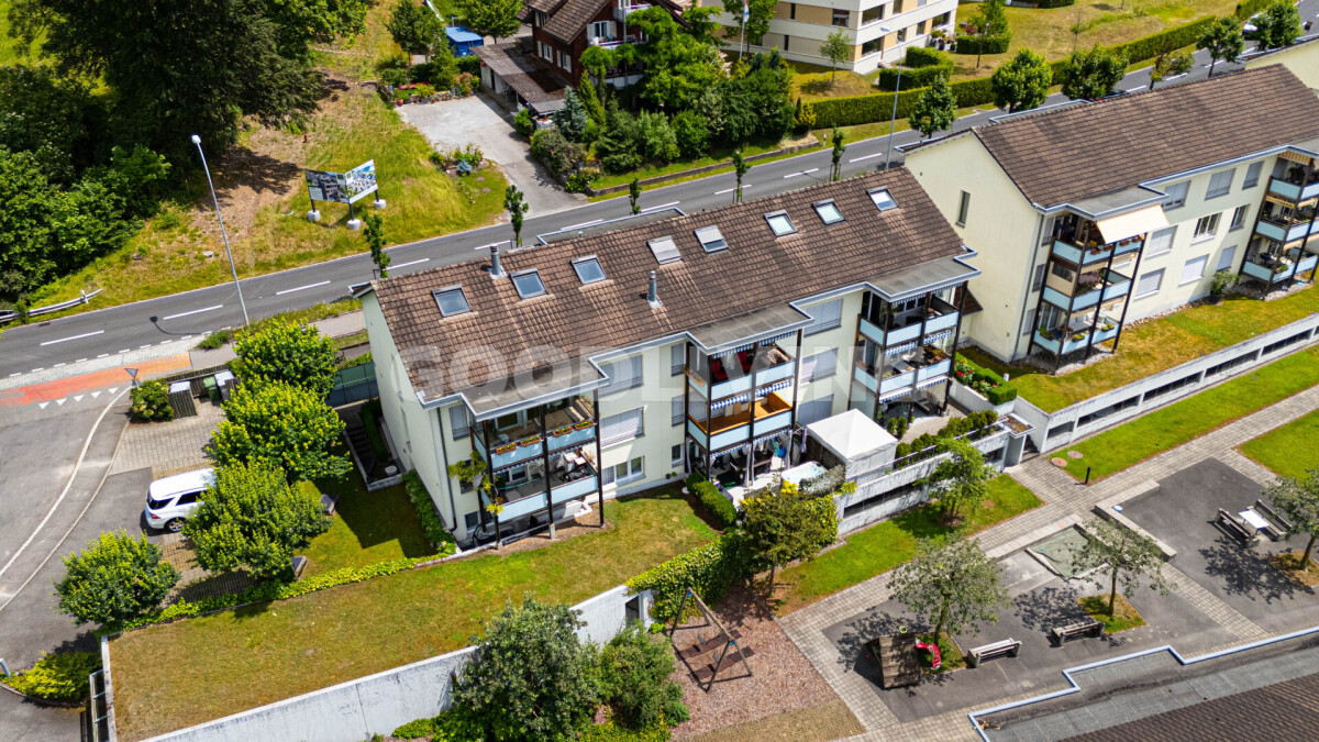 Wohnhausanlage aus der Luft
