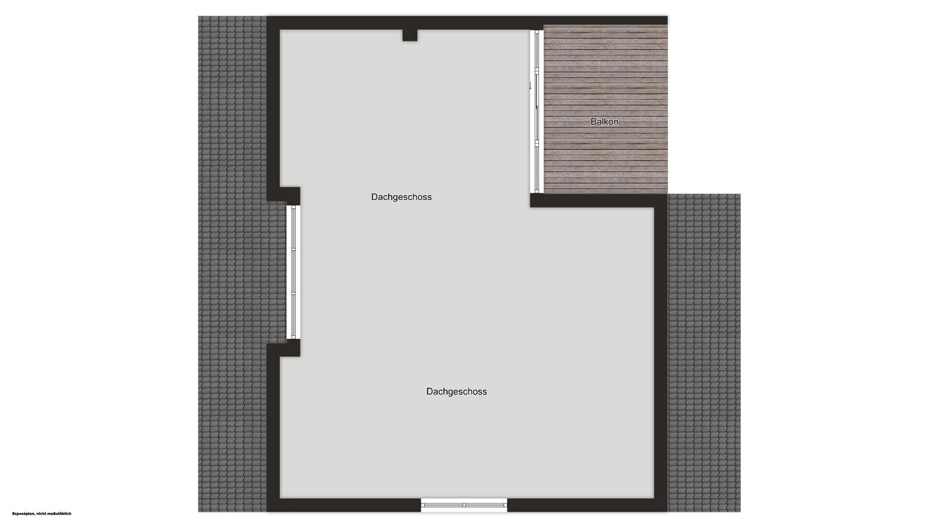 Dachgeschoss mit Balkon