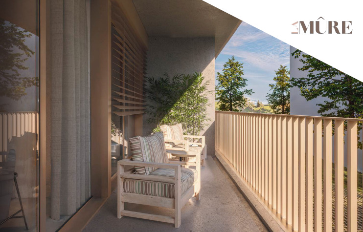 Balkon mit Sitzgruppe