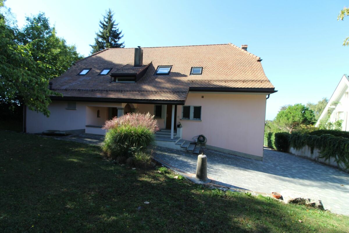 Einfamilienhaus mit Satteldach und Einfahrt