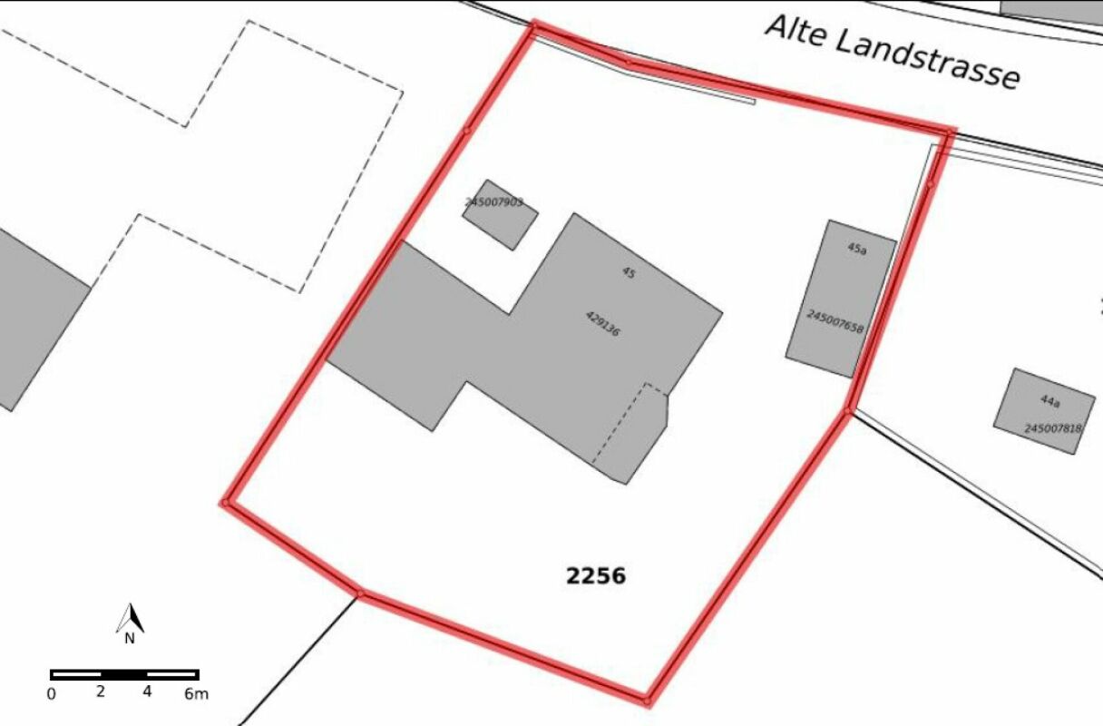 Lageplan eines Grundstücks