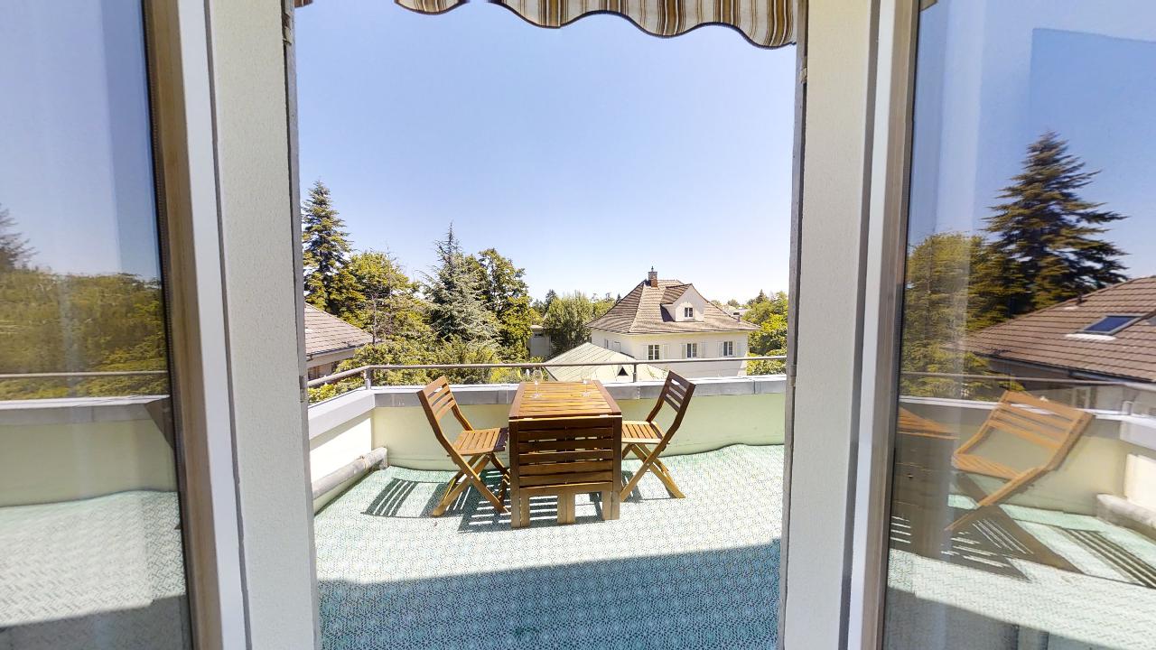 Balkon mit Blick ins Grüne