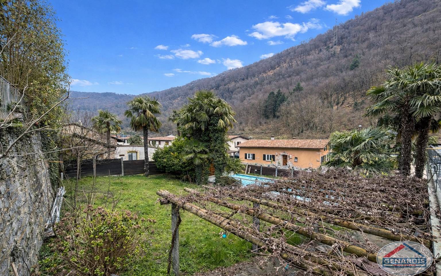 Garten mit Bergblick
