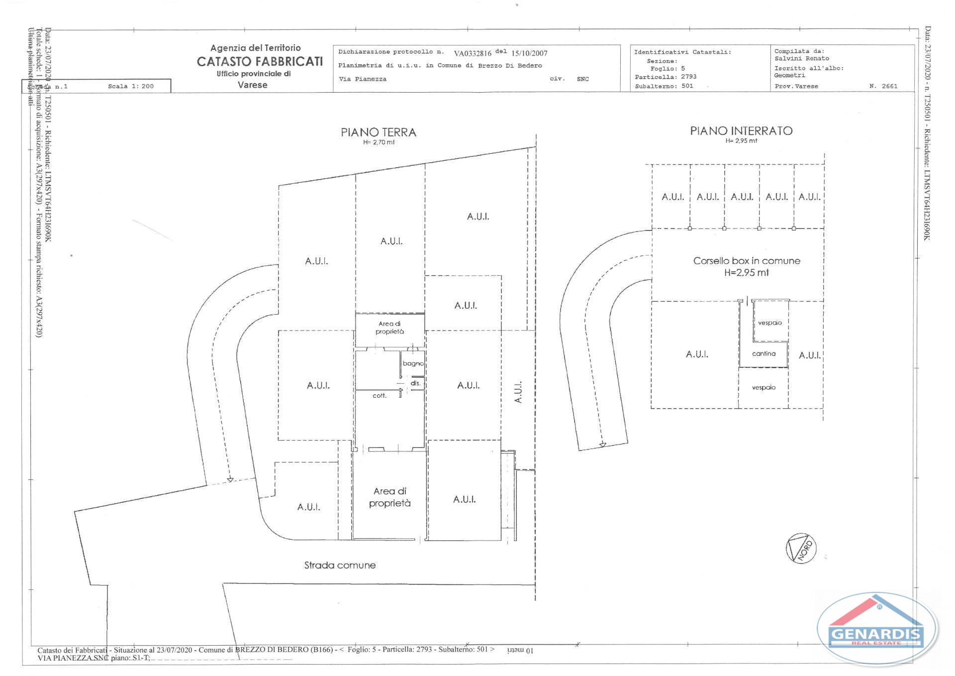 Grundriss mit Keller- und Erdgeschossdarstellung