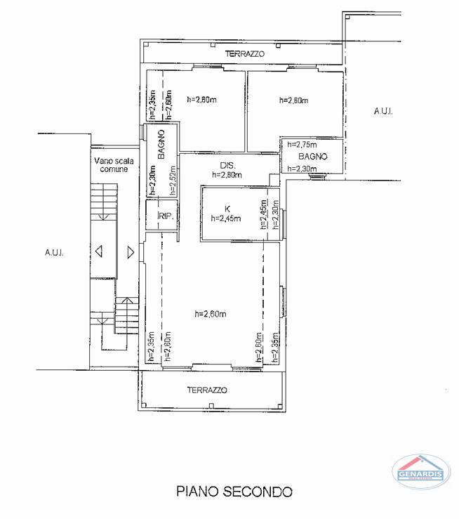Grundriss der zweiten Etage