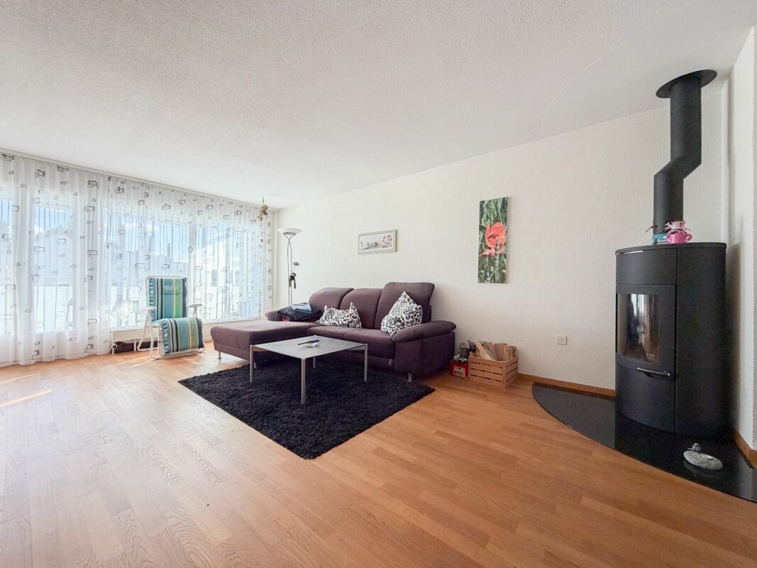 Wohnzimmer mit Kaminofen