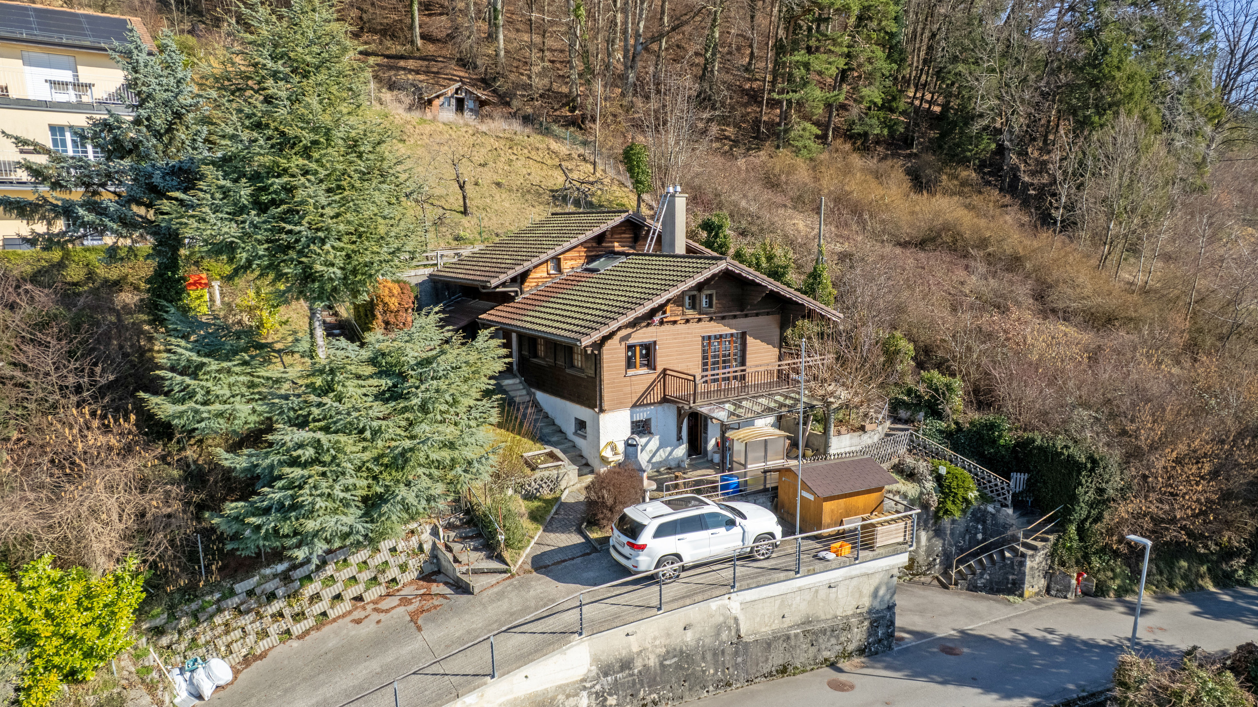 Alpenhaus am Hang