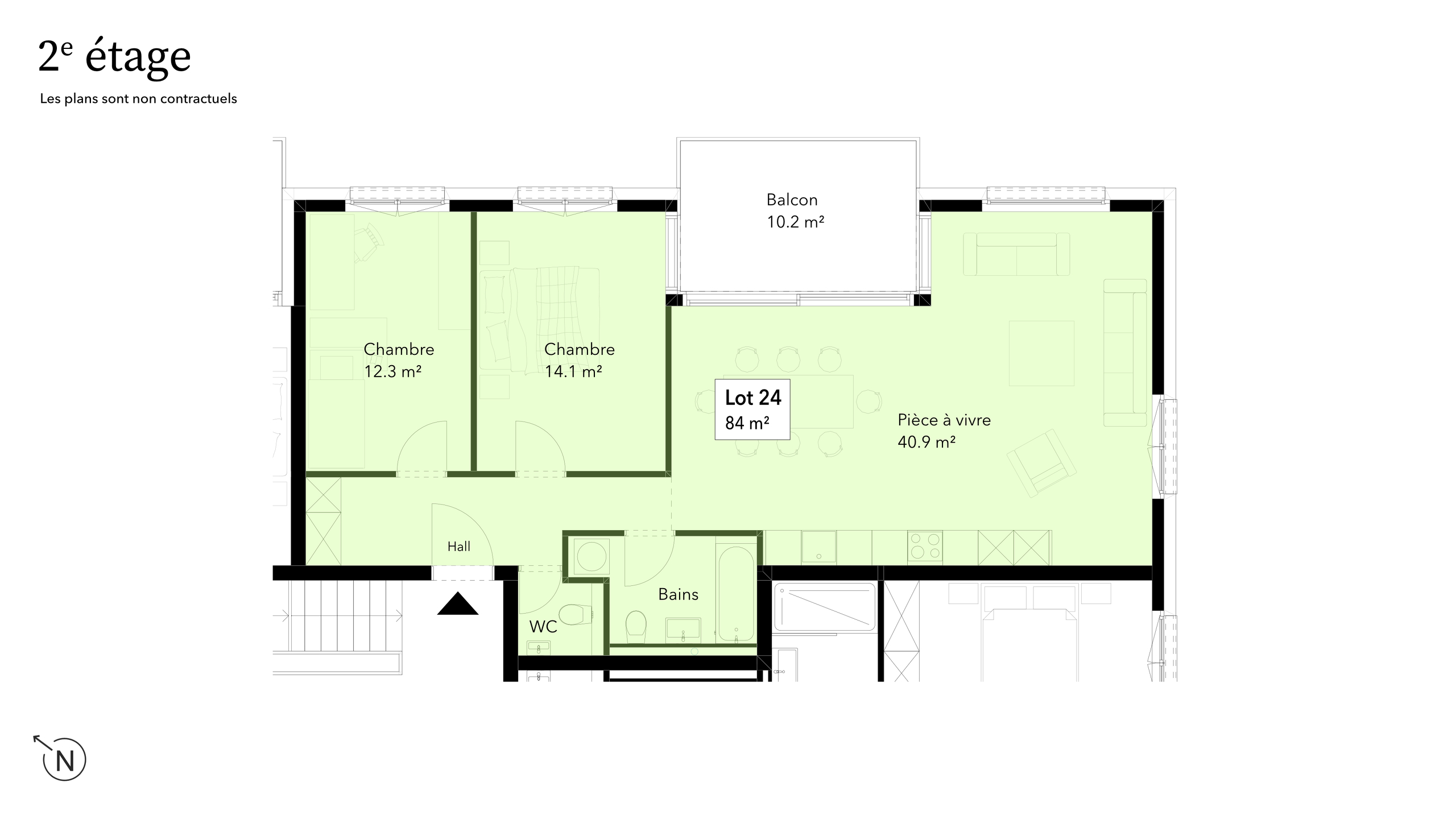 Grundriss der 2. Etage