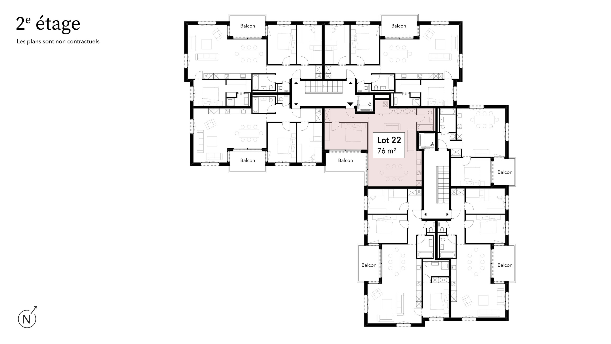 Grundriss einer Wohnetage