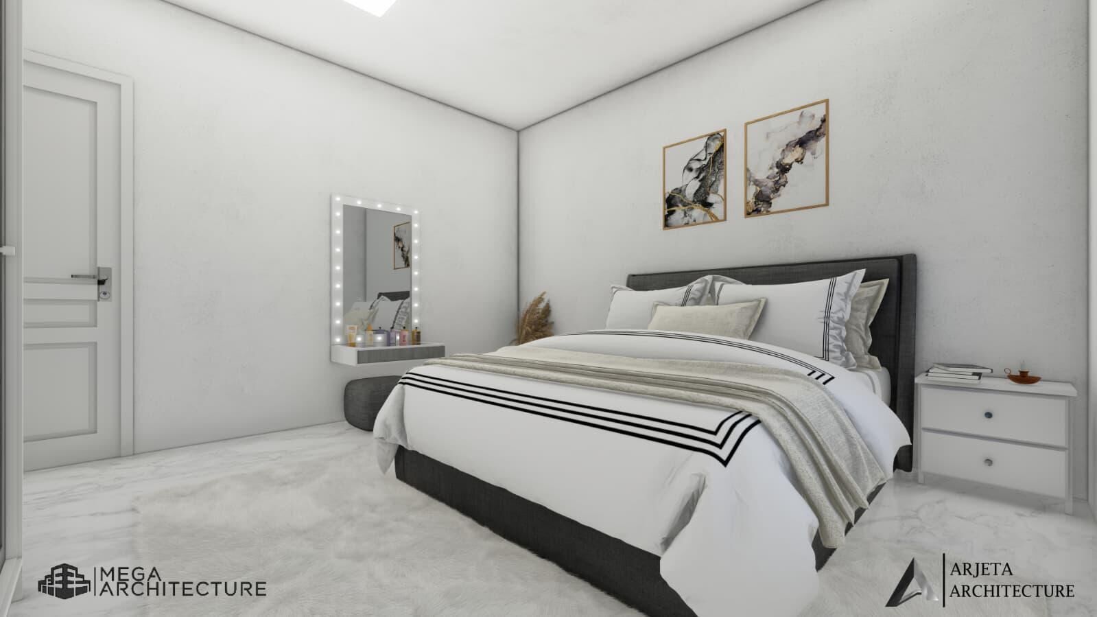 Helles modernes Schlafzimmer