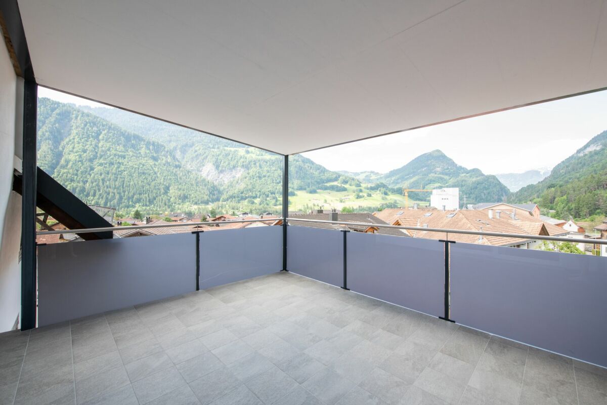 Balkon mit Bergblick