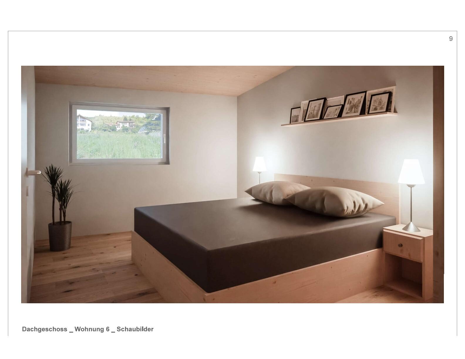 Modernes Schlafzimmer im Dachgeschoss