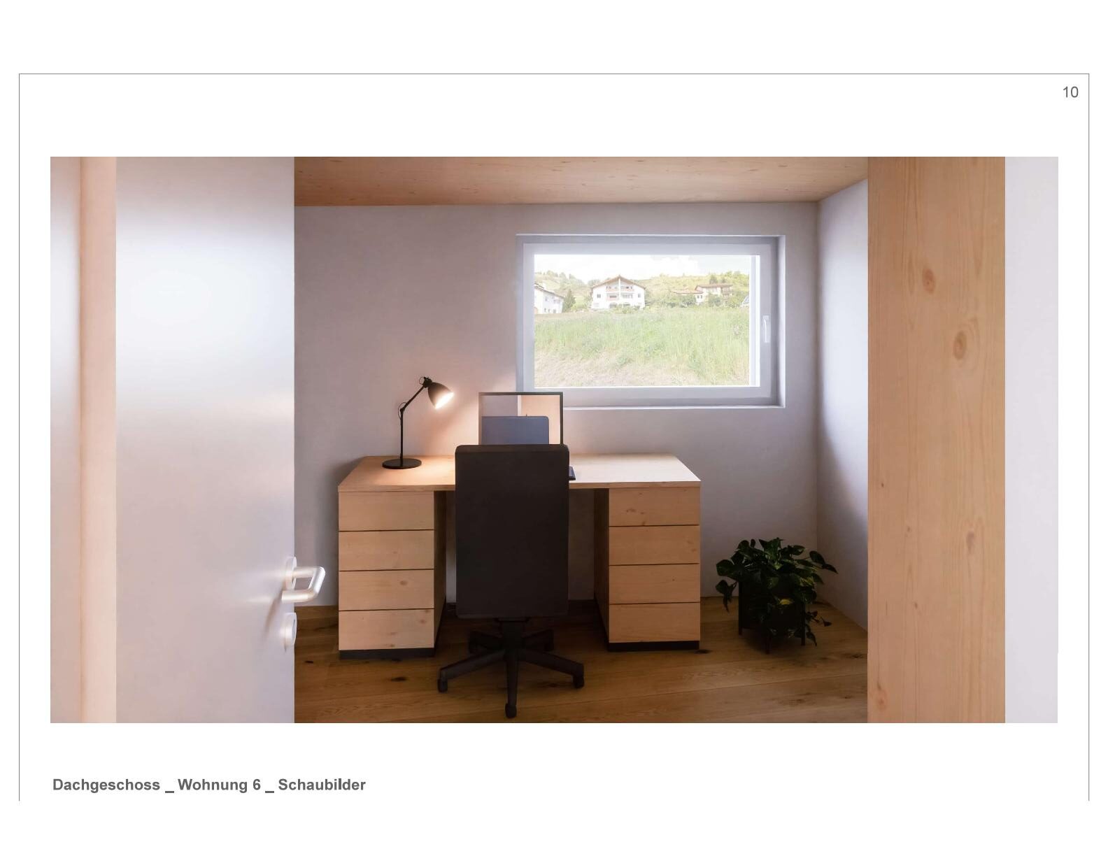 Arbeitszimmer im Dachgeschoss