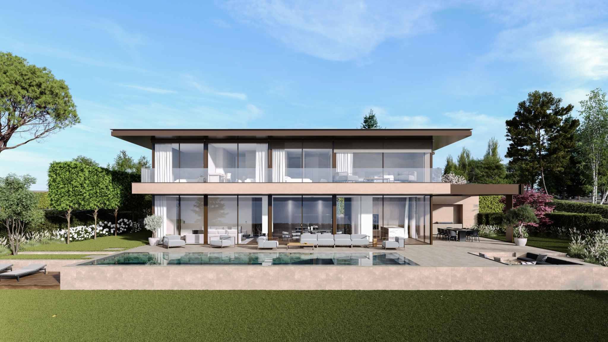 Moderne Villa mit Pool und Garten