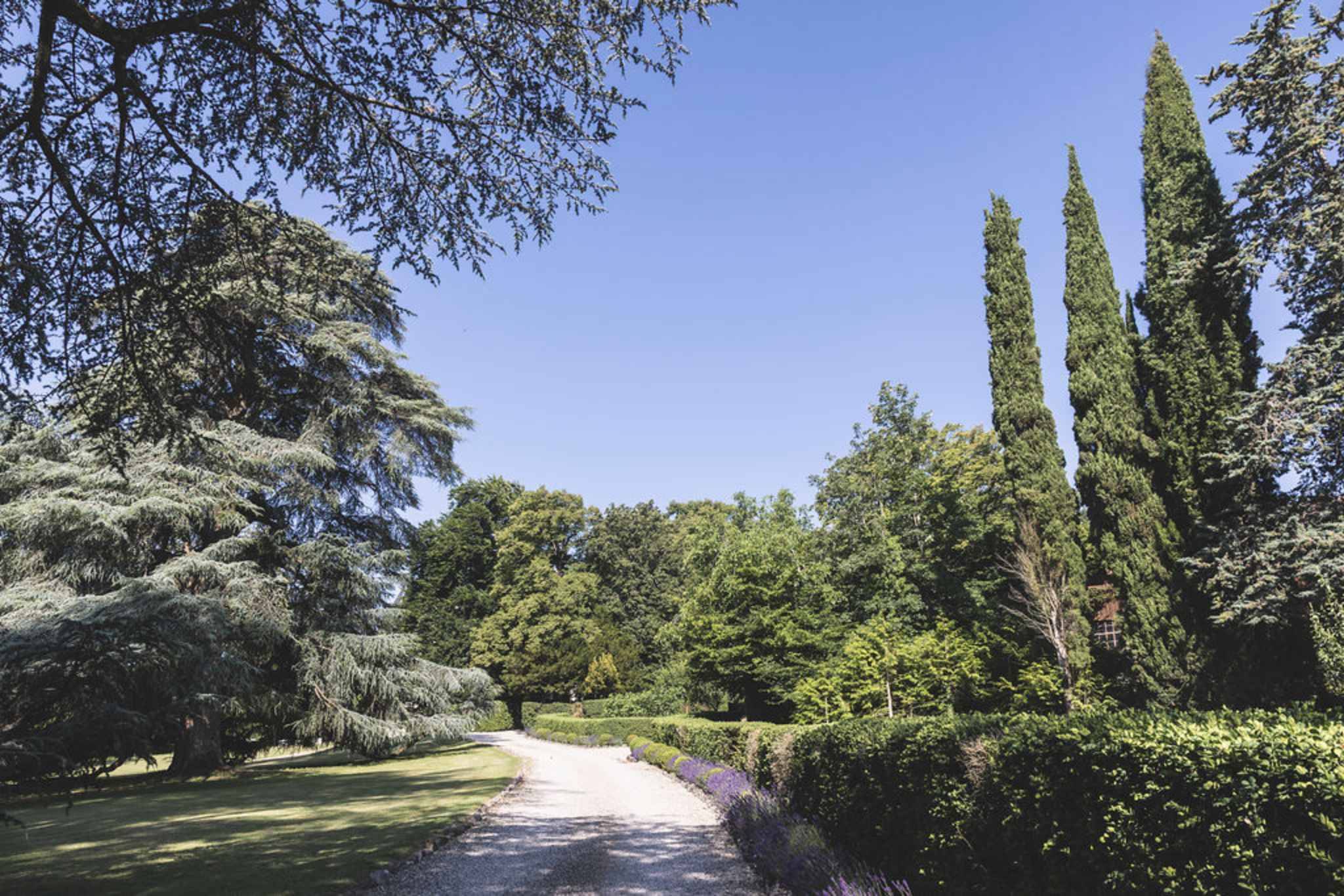 Gartenweg in einer parkähnlichen Anlage