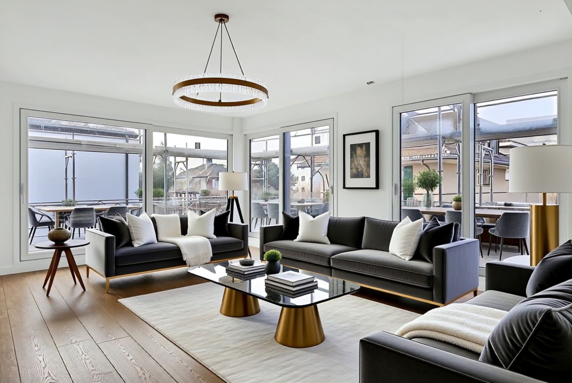 Wunderschöne neue Wohnung mit Garten, drei Schlafzimmern, Luxusgebäude, in einer sehr ruhigen Gegend nahe dem Zentrum. – Lausanne